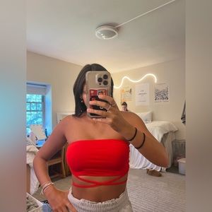 Cute crop top with tie front